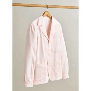 NEW J.Crew Wallace & Barnes Chore Blazer Light Pink Cotton Twill Jacket 34S